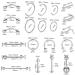 JIESIBAO 100PCS Piercing Kit - 12G 14G 16G Needles & Clamps for Nose Septum Belly Button Lip Tongue Eyebrow Cartilage & More - Professional Piercing Tools - Fast International Shipping - Buy Online on SooperMarket.com