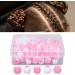 74 Pcs Round Hair Beads DIY Braid Hair Beads Braids for Girls(Pink) - Buy Online on SooperMarket.com