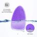 Facial Cleansing Brush by NEWDERMO Vibrating Silicone Face Scrubber - 2 Function Modes and 7 Speeds Rechargeable IPX7 Waterproof Face Brush for Deep Cleaning Pores Exfoliating and Massaging Purple - Buy Online on SooperMarket.com