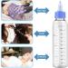 ASTER 4Pcs Oil Applicator Bottle for Hair Squeeze 4 OZ Empty Plastic Bottles Applicator with Twist Top Cap Clear Plastic Refillable Bottle PET Open/Close Nozzle - Multi Purpose(White Blue) - Buy Online on SooperMarket.com