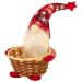 Christmas Candy Basket Table Decor Gnomes Wicker Basket for Christmas Candy Storage Jars Weaving Santa Claus Storage Basket for Christmas Decorations Red Christmas Table Decoration Christmas Storage