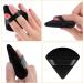 12pc Triangle Powder Puff Makeup Sponges with Strap - Soft Velour Beauty Tool for Mineral Powder & Foundation - Black - Buy Online on SooperMarket.com
