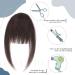Clip in Fringe Extension Air Bangs With Temples Clip in Bangs 100% Remy Human Hair French Bangs Hairpieces #02 Dark Brown - Buy Online on SooperMarket.com