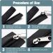 15-Part Zipper Repair Set - Universal Metal Zipper Pulls & Slides for Easy Textile & Luggage Fixes - Black - Buy Online on SooperMarket.com