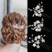 Sppry Wedding Hair Pins - Elegant Pearl Floral Crystal Hair Accessories for Bridal Women (Gold) - Set of 3 - Buy Online on SooperMarket.com