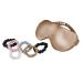 Branche Gift Set - Belle De Nuit Silk Sleep Mask & 6 Pack of Chouchou Silk Hair Scrunchies - 100% Pure Mulberry 22 Momme Silk Eye Mask with Contoured Fit Effectively Blocks Out Light Toffee