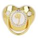 Stylish Toddler Pacifier - Portable Silicone with Golden 'J' Letter & Rhinestones - Safe & Exquisite - Buy Online on SooperMarket.com