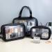 MAANGE Translucent Waterproof Toiletry Bag for Women Men - Travel Makeup Organizer in Black - Buy Online on SooperMarket.com
