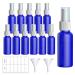 12*30ml spray bottle Portable refillable plastic atomizer Spray bottle Small for skin care water essential oil pharmacist perfume dust for air travel or outdoor sports (blue)
