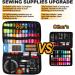 Quilting Thread Sewing Kit for Adults and Beginners - 26 Color Threads, Needles, Scissors, Thimble, Clips, and More | Portable Travel Set for DIY and Emergency Repairs - Buy Online on SooperMarket.com