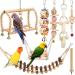 Bird toys for birds parrot toys 8 PCs toys bird toys budgish bird for the cage swing chicken stuff colorful hanging bell for conures nymphensittish love birds
