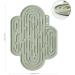 Ohmo Slip Mat for Dogs and Cats - 2PC Cute Cactus Design Leakproof Puppy Mat Pet Fear Relief & Slow Feeder Food-Grade Silicone (Light Green & Ash) - Buy Online on SooperMarket.com