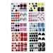 1 Sheet 14pcs Nail Polish Strips Waterproof Nails Art Glue Decals Sequins Design for Manicure Tips
