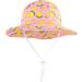 LANGZHEN Baby Girls Adjustable Sun Protection Hat with Chin Strap - Pink-Lemon - 2-4 Years - Buy Online on SooperMarket.com