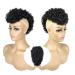 Jerry Curly Afro Puff Bun | Synthetic Clip-In Hair Extension with Bangs | Afro Kinky Curly Hair Bun | 1B Black - Buy Online on SooperMarket.com