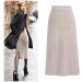 Sanahy Women's Ribbed Knit Midi Skirt - High Waist Bodycon Pencil Skirt XXL Beige - Buy Online on SooperMarket.com