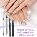 Andibro Rhinestone Picker Tool Set Dual-end Diamond Dotting Pens Wax Pencil Acrylic Pickup Kit for Nail Gems Stones DIY Nail Art Crafts 2 Dotting Pen 2 Wax Tip 2 Nail Art Tweezer(Black+White) - Buy Online on SooperMarket.com