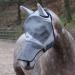 Masta Equine Fly Mask - Full-Face & Nose Coverage Eye Clearance Durable Mesh Midge-Proof UV Protection Adjustable Fit & Soft Fleece Edge - Horse Comfort Design with 70% UV Blocking SMPONY Grey Full Grey