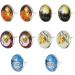 EXCEART 15 Pairs Halloween Earrings Men's Suits Black Stud Earrings for Men Creative Earrings Spider Round - Buy Online on SooperMarket.com