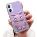 Tivenfezk Nadoli for Oppo Realme 10 4G Hase Hidden Stand Shell caricature glitter rabbits stand Soft silicone bling cell phone case transparent protective cover Oppo realme 10 4g purple