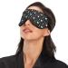 Haskirky Light Blocking Eye Mask - Adjustable Adult Men and Women Travel Mask - Ideal for Business Trips, Meditation, Yoga, and Office - Deep Sleep Goodies - White Stars - Buy Online on SooperMarket.com