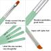 7-Piece UV Gel Nail Brush Set - Acrylic Nail Art Polygel Brushes with Wooden Handle - 7 Sizes for Extensions & Manicure - Green - Buy Online on SooperMarket.com