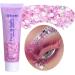 Body Glitter Gel Holographic Face Body Glitter Sequins Liquid Holographic Glitter Gel Long Lasting Sparkling Glitters for Face Body Eye Lip Hair Nail Festival Makeup 50ml (PINK)