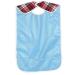Adult Bib 3colors Adult Bib Washable Reusable Waterproof Dinning Aid Clothes Protector Clothing Protector with Optional Crumb Catcher and Vinyl Backing 17.7 * 29.5inch(Blue)
