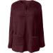 AMhomely Women's Plus Size Teddy Fleece Hoodie with Pocket - Soft Double Fleece Pullover for Winter Lounge Wear - Wine Red - Buy Online on SooperMarket.com