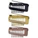 4 Pack Hair Extension Clamps - Metal Wigs Clinging Snaps 10 Teeth Comb Brackets for Women's Hair Extensions in 3 Colors - Buy Online on SooperMarket.com