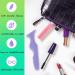 SHANPIN 5 in 1 Silicone Makeup Tool Set - Mascara Shield, Winged Liner Stencils, Eyeshadow Brush, Eyebrow Kit - Waterproof and Reusable (Purple) - Buy Online on SooperMarket.com