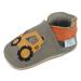 Dotty Fish Soft Leather Baby Shoes. Toddler Shoes for Boys. Non-Slip Suede Soles. 0-6 Months - 4-5 Years 2-3 Years Yellow Digger
