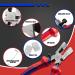 GOLD DEER 8 Glass Running Pliers for Cutting Glass Curved Jaws Glass Cutting Tools with Rubber Tips and Allen Key  Heavy Duty Key Fob Pliers for Key Fob Hardware Install and Stained Glass Work - Buy Online on SooperMarket.com