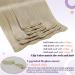 Shop Laavoo 55cm Real Hair Clip-In Extensions - #613 Blond 105g Remy Invisible Clips - 7pcs | Premium Quality Hair Extensions for a Natural Look - Buy Online on SooperMarket.com