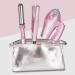 DAN Technology Hair Styling Set - Travel Hair Dryer Mini Flat Iron Curling Iron European Plug Dual Voltage - Portable & Stylish in Pink - Buy Online on SooperMarket.com