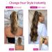 REECHO 16 Inch Dark Blonde Ponytail Extension | Easy Claw Clip-In Hairpiece for Women - Buy Online on SooperMarket.com