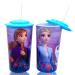 Disney Frozen 2 Elsa Anna Drink Tumblers with Lid Reusable Straw Set for Kids Girls Toddlers Pack of 2 - Safe BPA free by Zak design 16 ounces