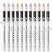 12Pcs White Eyeliner Pencil Set Soft Eye Liner Pen Pencil Waterproof White Eye Pencil Long Lasting Professional White Makeup Pencil EyeLiner for Women