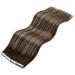 LAAVOO Remy Hair Tape Extensions - Brown Ombre Dark Brown Balayage 45cm | Invisible Skin Weft 50g | 20pcs #4/27/4 - Buy Online on SooperMarket.com
