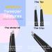 Wamza Slanted Eyebrow Tweezers for Women & Men - Stainless Steel Precision Hair Pluckers for Chin & Fine Hair - Black - 1 Pack - Buy Online on SooperMarket.com