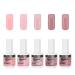 Mia Secret Gelux Soak-off nail gel polish kit - 5-piece gel polish collection (Piel Canela) - Gel nail polish kit/set - Gel nail Kit - Kit de esmaltes para u as en gel de