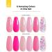 BURANO Poly Extension Gel Nail Kit 6 Colors Builder Set for Beginner & Professional | DIY Poly Nail Gel Kits Starter Kit Nail Art Gift - Pink Glitter (04) - Buy Online on SooperMarket.com