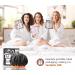 Mikimini Black Shower Hoods 2-Pack | Double-Layer Waterproof Bathing Hair Cap | Soft & Comfortable PEVA | Cute Stretchy Medium Size Black & Orange - Buy Online on SooperMarket.com
