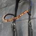 Happiness horses horses head straps in brown 'Wood' with large glitter stones in light & dark brown curved hand sewn (shetty leather color black) Shetty leather color black