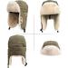 Peicees Trapper Aviator Hat and Goggles Set - Camel Hat with Fur Ear Flap and Cooper Frame/Clear Lens - Buy Online on SooperMarket.com