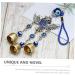 OSALADI Turkish Eye Wall Hanging 3 pcs Delicate Owl Bell Pendant Creative Wall Ornament Unique Home Pendant Bluex3pcs 25x6.8cmx3pcs - Buy Online on SooperMarket.com