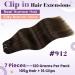 Buy Laavoo Real Hair Extensions Clip-In | Light Brown & Ash Brown | 20 Inch 105g 7pcs | Natural Look - Buy Online on SooperMarket.com