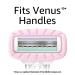 Amazon Basics Women's 4 Blade Razor Kit - Fits Amazon Basics & Venus Handles, Moisturizing Surround, Includes 1 Handle, 2 Cartridges, Shower Hanger - 2 Refills Included - Buy Online on SooperMarket.com