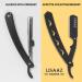 Premium Black Straight Razor for Men | 10 Stainless Steel Blades | Classic Shaving Tool | Professional Barber Supplies | 4.8in Quality Design - Buy Online on SooperMarket.com