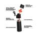 Air Up Steel Pitch Black Bottle (480ml) - 5 Sugar-Free Flavor Pods | Stainless Steel Drinking Bottle with Straw | Ideal for Carbonated Drinks | International Shipping Available - Buy Online on SooperMarket.com